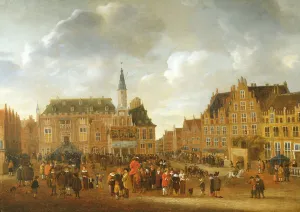 Grote Markt Gallery: The Announcement of the Peace Treaty of Munster in 1648 from the Balcony of the Town Hall