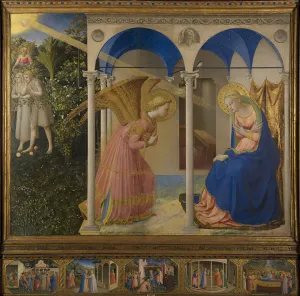 The Annunciation, 1425-8 (tempera on wood) The Annunciation, 1425-8 (tempera on wood)