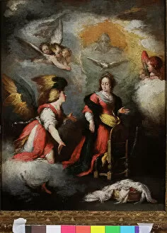 Bernardo Strozzi Collection: Annunciation, 17th century (oil on canvas)