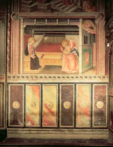 Annunciation, in the Cappella del Sacro Cingolo (fresco) Annunciation, in the Cappella del Sacro Cingolo (fresco)