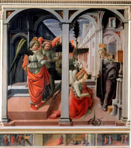 Annunciation Detrempe on wood by Filippo Lippi (ca. 1406-1469) 1440 approx. Sun Annunciation Detrempe on wood by Filippo Lippi (ca. 1406-1469) 1440 approx. Sun