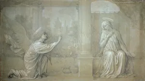 The Annunciation, preparatory cartoon for the Cappella Raffo fresco in the Misericordia The Annunciation, preparatory cartoon for the Cappella Raffo fresco in the Misericordia