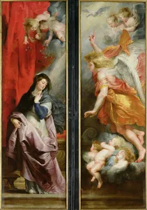 The Annunciation, from the reverse of the Triptych of the Martyrdom of St. Stephen, c The Annunciation, from the reverse of the Triptych of the Martyrdom of St. Stephen, c