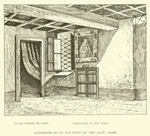 Anteroom of St Ignatius at the Gesu, Rome (engraving) Anteroom of St Ignatius at the Gesu, Rome (engraving)