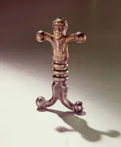 Anthropoid sword hilt, from Ballyshannon Bay, County Donegal (bronze) Anthropoid sword hilt, from Ballyshannon Bay, County Donegal (bronze)