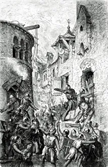 Antisemitism and Persecution of Jews by Crusaders, 1881 (lithograph) Antisemitism and Persecution of Jews by Crusaders, 1881 (lithograph)