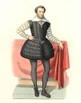 Antoine de Saint Chamans, French nobility, 17th century -Lithography after an illustration by Edmond Antoine de Saint Chamans, French nobility, 17th century -Lithography after an illustration by Edmond