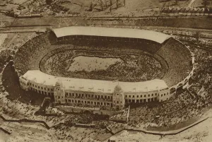 Ants nest carelessly broken open, or Wembley Stadium seen from the cockpit of an Ants nest carelessly broken open, or Wembley Stadium seen from the cockpit of an