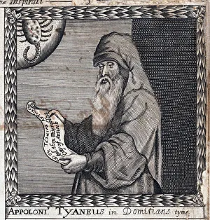 Apollonios de Tyane (ou Apollonius, 16-97) - Oeuvre anonyme, gravure, 1659 - (Apollonius of Tyana (From) Apollonios de Tyane (ou Apollonius, 16-97) - Oeuvre anonyme, gravure, 1659 - (Apollonius of Tyana (From)