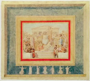 The Apotheosis of Homer, design for the ceiling of the Louvre, 1826-27 (pen & ink The Apotheosis of Homer, design for the ceiling of the Louvre, 1826-27 (pen & ink
