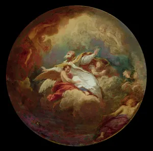 Apotheosis of St. Ambrose (347-397) study for the decoration of the Invalides (oil Apotheosis of St. Ambrose (347-397) study for the decoration of the Invalides (oil