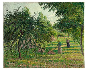 Apple Trees and Hay Makers at Eragny, 1895 (oil on canvas) Apple Trees and Hay Makers at Eragny, 1895 (oil on canvas)