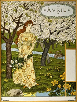 April, Illustration from the fine art portofolio Le Mois April, Illustration from the fine art portofolio Le Mois
