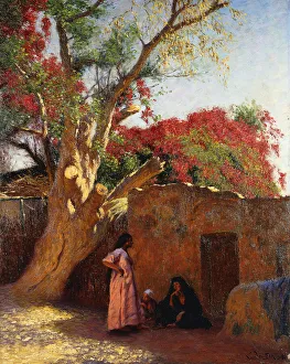 An Arab Family Outside a Village, 1917 (oil on canvas) An Arab Family Outside a Village, 1917 (oil on canvas)