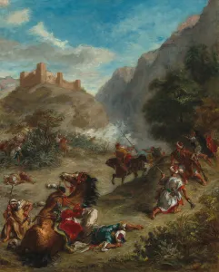 Arabs Skirmishing in the Mountains, 1863 (oil on canvas) Arabs Skirmishing in the Mountains, 1863 (oil on canvas)