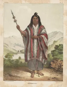 Araucanian Chief, 1855 (colour litho) Araucanian Chief, 1855 (colour litho)