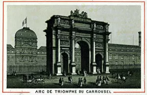 France Francais Francaise Francaises Gallery: The Arc de Triomphe of the Carousel in Paris in the 19th century