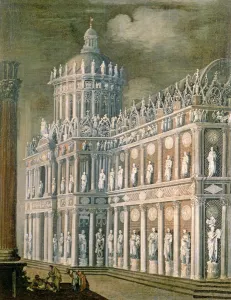 Architectural Fantasy depicting the healing of the paralysed, 1622 (oil on canvas) Architectural Fantasy depicting the healing of the paralysed, 1622 (oil on canvas)