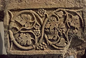 Timgad Collection: Architectural fragment with carved decoration, Sertius Market