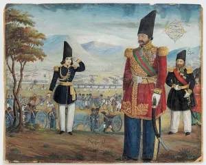 Ardeshir Mirza and Sulayman Khan Saham Al-Dowleh review their troops Ardeshir Mirza and Sulayman Khan Saham Al-Dowleh review their troops