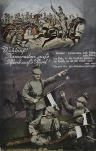 Arise! Comrades, on your horses, on your horses! (colour litho) Arise! Comrades, on your horses, on your horses! (colour litho)