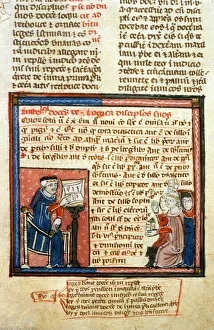 Aristotle Teacher - Illuminure of the Middle Ages (ref. 418, 119r), B.M Aristotle Teacher - Illuminure of the Middle Ages (ref. 418, 119r), B.M