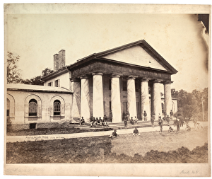 Front of Arlington House, 28 June 1864 (sepia photo) Front of Arlington House, 28 June 1864 (sepia photo)