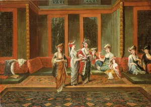 Armenian women drinking coffee in an interior (oil on canvas) Armenian women drinking coffee in an interior (oil on canvas)
