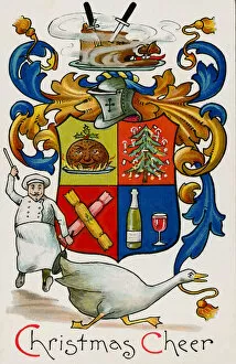 Arms for Christmas Cheer (colour litho)