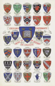 Arms of the Oxford University Colleges (colour litho) Arms of the Oxford University Colleges (colour litho)