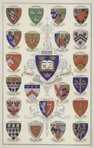 Arms of the Oxford University Colleges (colour litho) Arms of the Oxford University Colleges (colour litho)