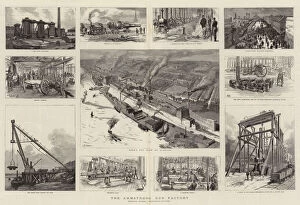 The Armstrong Gun Factory, Elswick Works, Newcastle-on-Tyne (engraving)