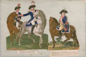 Army Commander and an Officer of the Mounted Police (gouache on card) Army Commander and an Officer of the Mounted Police (gouache on card)