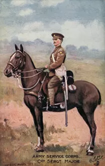Army Service Corps, Company Sergeant Major (colour litho)