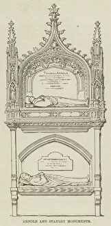Rugby Collection: Arnold and Stanley Monuments (engraving)