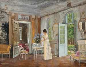 Arranging Summer Blooms, 1899 (oil on canvas) Arranging Summer Blooms, 1899 (oil on canvas)