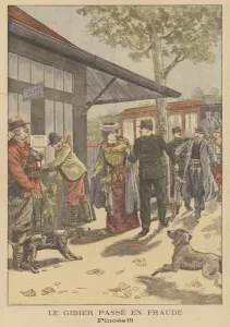 Arrest of two accomplices of poachers (colour litho) Arrest of two accomplices of poachers (colour litho)