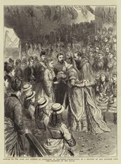 Godefroy Durand Gallery: Arrival of the Duke and Duchess of Edinburgh at Gravesend, Presentation of a Bouquet by Miss