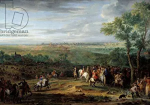 Arrival from Lous XIV to the camp in front of Maestricht (present-day city of Maastricht Arrival from Lous XIV to the camp in front of Maestricht (present-day city of Maastricht