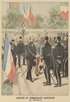 Return Gallery: Arrival of Major Marchand at Toulon (colour litho)
