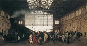 Arrival of a Train at Vienna Northwest Station par Karl Karger (1848-1913) Arrival of a Train at Vienna Northwest Station par Karl Karger (1848-1913)