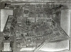 The Arsenal, Venice (colour engraving) (b/w photo) The Arsenal, Venice (colour engraving) (b/w photo)