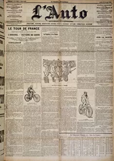 Tour De France Gallery: Article on the arrival of the first round of France - in 'L Auto'