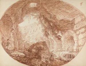 An Artist Seated in the Ruins of the Colosseum, c.1759 (red chalk, on ivory laid paper An Artist Seated in the Ruins of the Colosseum, c.1759 (red chalk, on ivory laid paper