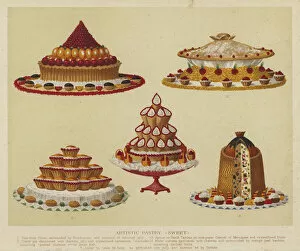 Artistic pastry (sweet) (chromolitho)