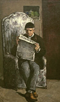 The Artists Father, Reading L'Evenement, 1866 (oil on canvas)