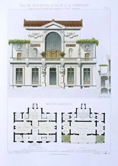 Elevation Collection: Artists House, from Villas, Town and Country Houses Based on the Modern Houses