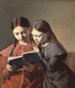 The Artists Sisters Signe and Henriette Reading a Book, 1826 (oil on canvas) The Artists Sisters Signe and Henriette Reading a Book, 1826 (oil on canvas)