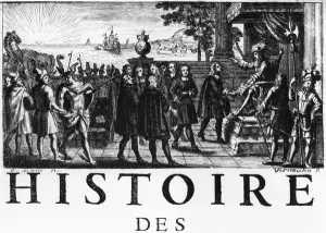 Print of the Oriental India Company Foundation by Louis XIV