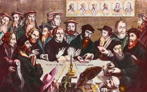Martin Luther Prints: Jan Houwens Engraving Print 17th Century